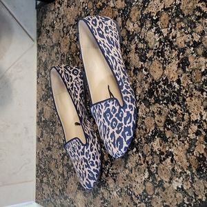 Navy Leopard Flats